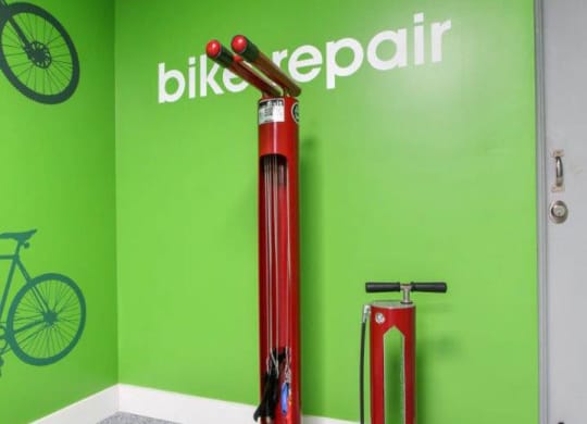 Bike Pump at Rochester Apartments, Los Angeles, CA, 90024