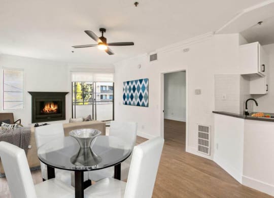 Dining And Living Area at Rochester Apartments, California