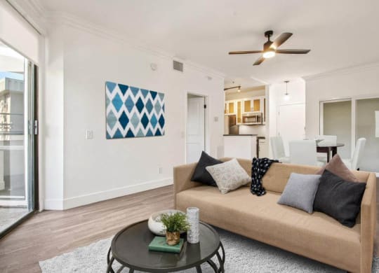 Living Room at Rochester Apartments, Los Angeles, 90024