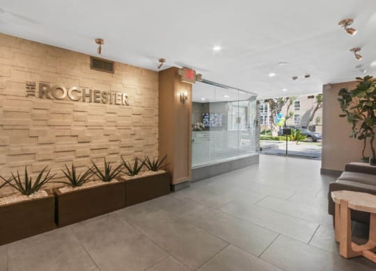 Lobby at Rochester Apartments, Los Angeles