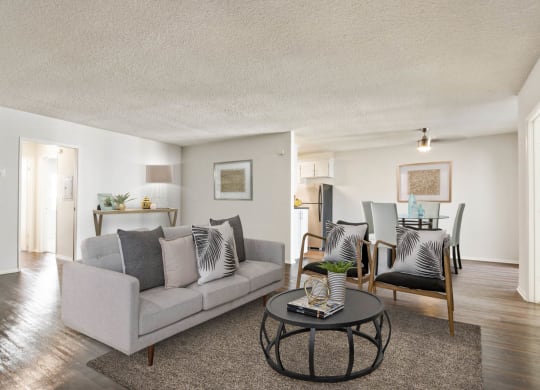 Living room at Rose Apartments, Los Angeles, CA, 90034