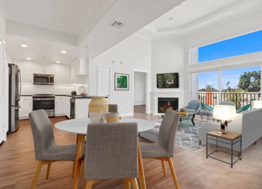 Living Room Interior at Toluca Court, Toluca Lake, California