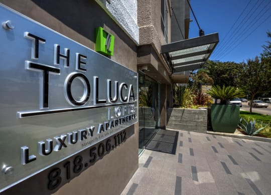 Property Signage at Toluca Lofts, Toluca Lake, 91602