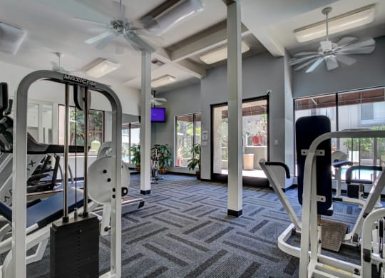 Fitness Center at Town Center Apartments, California, 91504