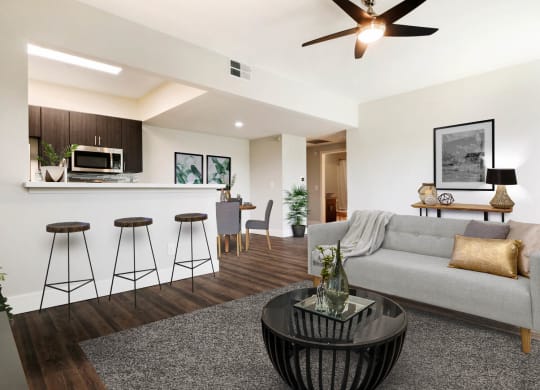 Kitchen And Living Room at Waterstone at Metro, California, 90034