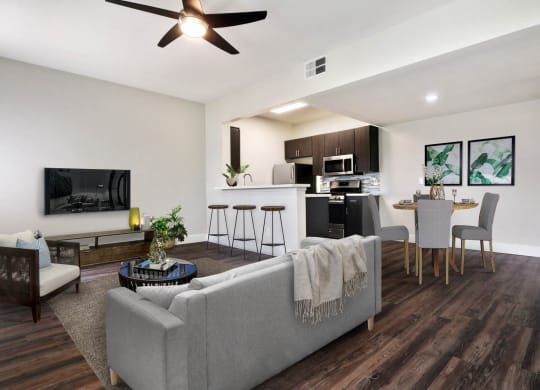 Living Room Interior at Waterstone at Metro, Los Angeles, CA, 90034