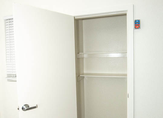 Sample Unit: Closet with Door Open