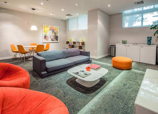 Media Lounge at Wilshire Margot, Los Angeles California