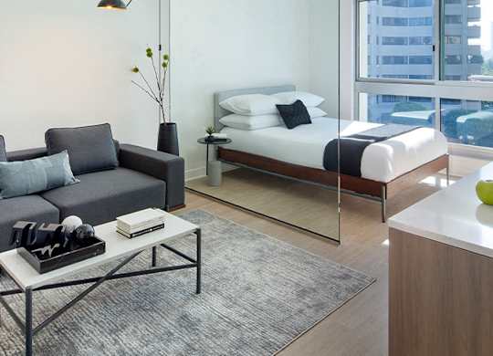 Living Master Suite at Wilshire Margot, Los Angeles, 90024 