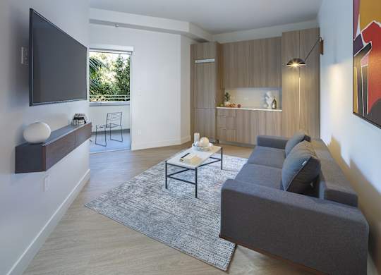 Living Room at Wilshire Margot, Los Angeles California 