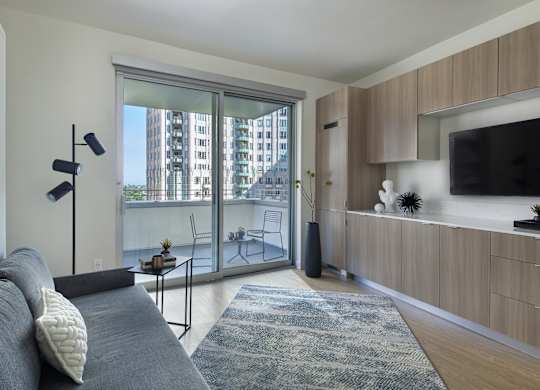 Bedroom With Tv at Wilshire Margot, Los Angeles, CA 90024 
