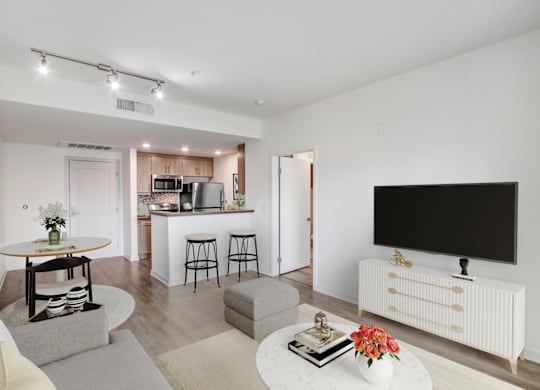 Living Room And Kitchen at Vues on Gordon, Los Angeles, CA 90028 