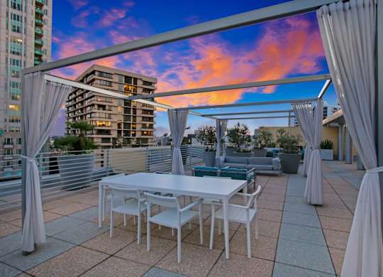 Rooftop Patio at Wilshire Margot, Los Angeles, CA