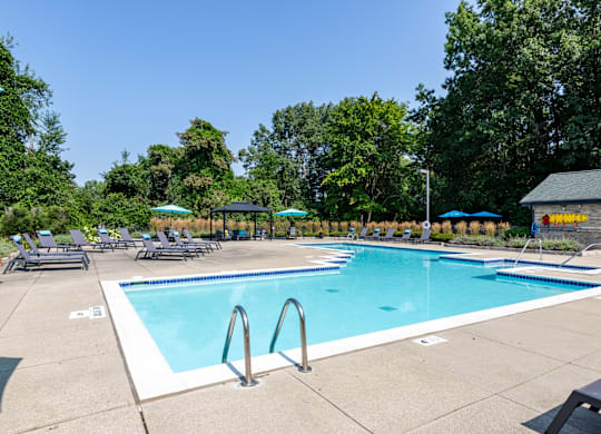 Clear blue pool at Hidden Lakes Apartments, Clarkston, 48346