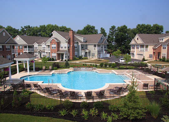 Drone Pool View at The Crest at Elm Tree, Mount Joy, 17552