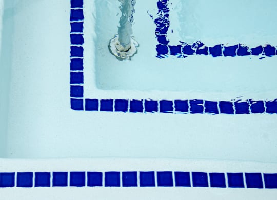 Blue tile swimming pool at Hidden Lakes Apartments, Clarkston, MI