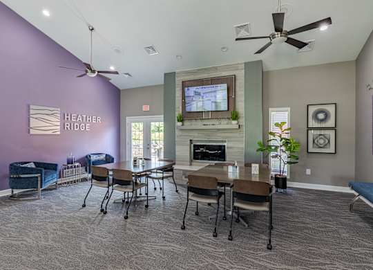 Clubhouse Living Room at Heather Ridge Apartments, Westland, MI, 48185