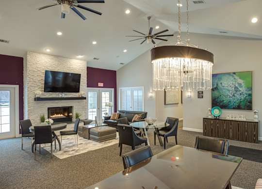 Modern Living Area at Hidden Lakes Apartments, Clarkston, 48346