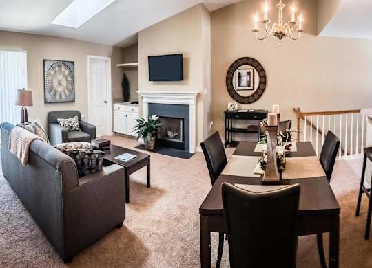 Clubroom With Fireplace at Highlands at Warwick Apartments, Pennsylvania 17543