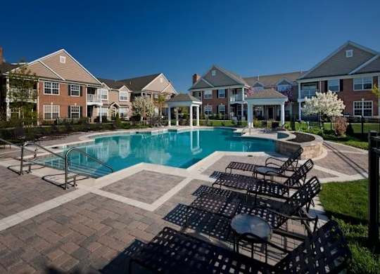 Pool With Lounge Chairs at The Crest at Elm Tree, Mount Joy, PA