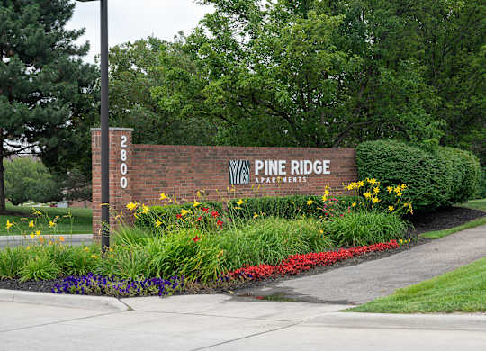 Property Signage at Pine Ridge Apartments, Rochester Hills, MI