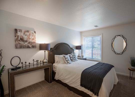Cozy Bedroom view at Pine Ridge Apartments, Rochester Hills, Michigan