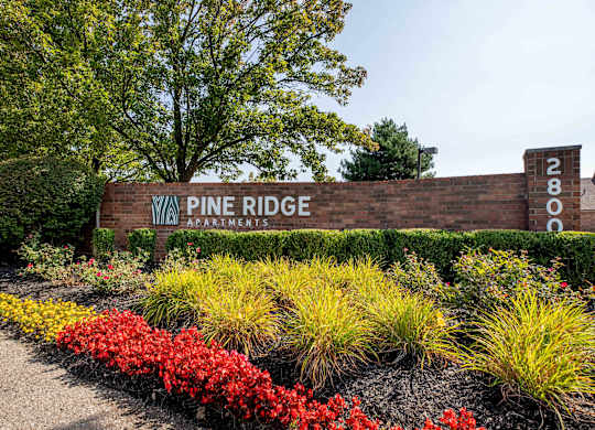 Property Sign at Pine Ridge Apartments, Rochester Hills
