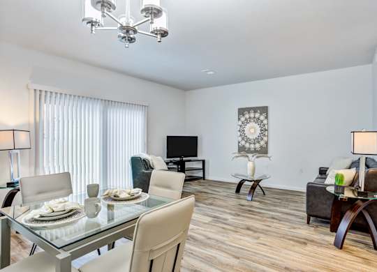 Furnished Living Room at Woodland Meadows, Clinton Township, 48035