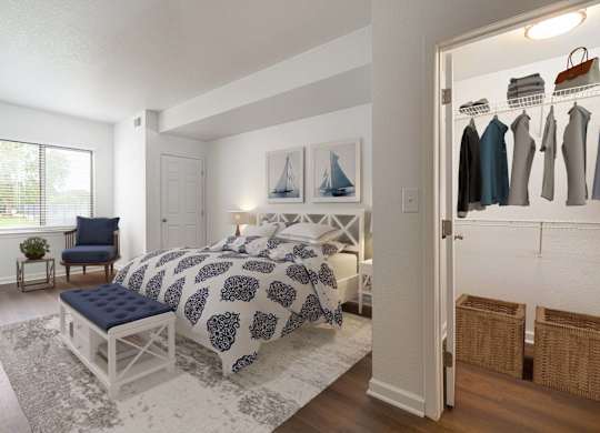 Bedroom with Bed at Woodland Meadows, Michigan, 48035