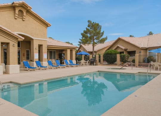 the swimming pool at our apartments