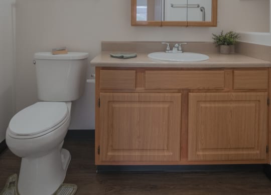 a small bathroom with a toilet sink and mirror