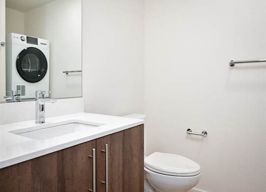 a bathroom with a toilet and a sink and a mirror