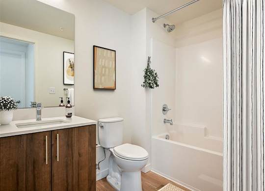 a bathroom with a toilet and a bath tub