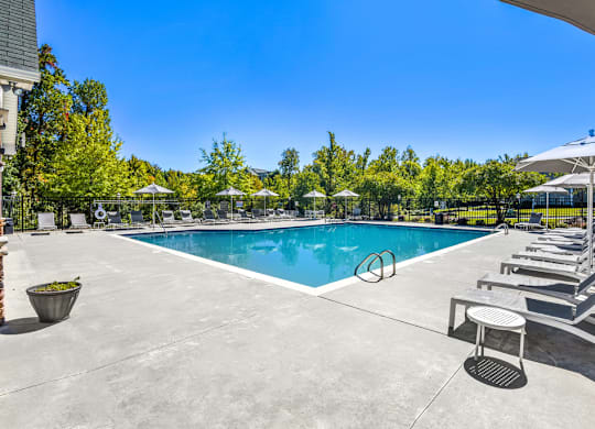 Extensive Resort Inspired Pool Deck at Ashley Court Apartments, Charlotte, NC