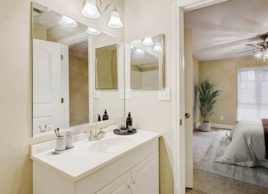 Bright Bathroom at Brandemere Apartment Homes, Winston Salem, NC