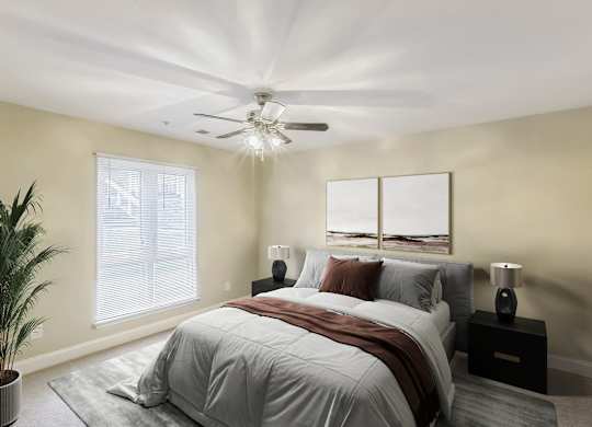 Well Appointed Bedroom at Brandemere Apartment Homes, Winston Salem, NC, 27106
