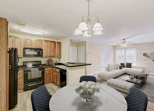 Dining And Kitchen at Brandemere Apartment Homes, Winston Salem, NC