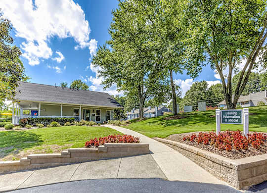 Leasing Center Exterior at Brandemere Apartment Homes, Winston Salem, NC, 27106