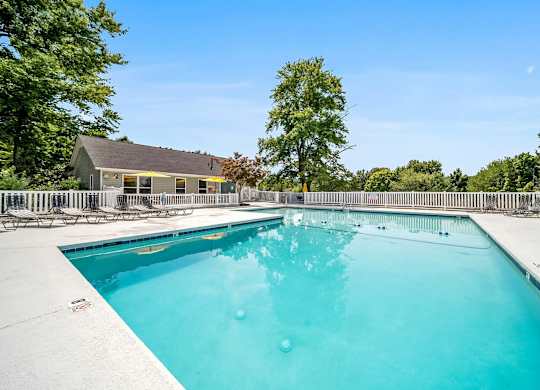 A large outdoor swimming pool at Brandemere Apartment Homes, North Carolina, 27106
