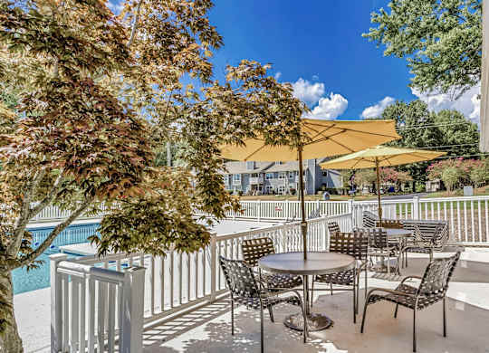 Poolside Patio at Brandemere Apartment Homes, Winston Salem, NC, 27106