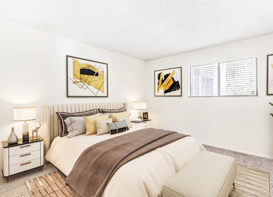 Large Bedroom at Bridges at Mallard Creek Apartment Homes, Charlotte, NC