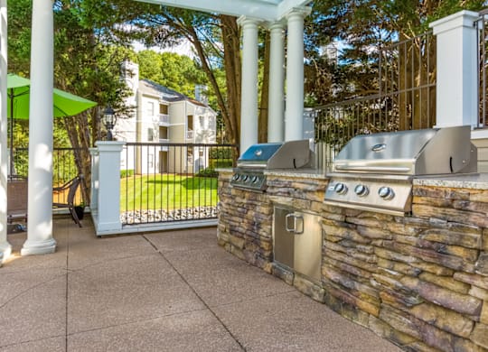 Grill Stations at Bridges at Mallard Creek Apartment Homes, North Carolina