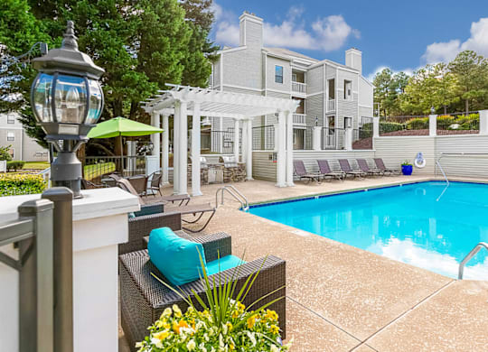 Poolside Sundecks at Bridges at Mallard Creek Apartment Homes, Charlotte, North Carolina