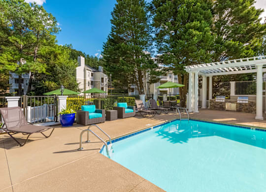 Sparkling Pool at Bridges at Mallard Creek Apartment Homes, Charlotte, NC