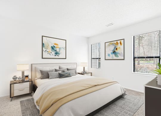 Gorgeous Bedroom at Bridges at Mallard Creek Apartment Homes, Charlotte, NC, 28269