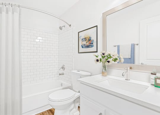Bathroom With Bathtub at Bridges at Mallard Creek Apartment Homes, North Carolina, 28269