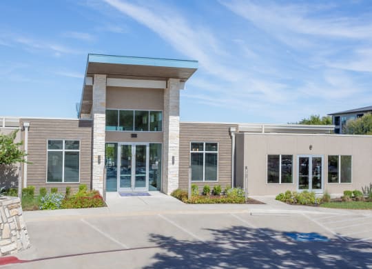 building exterior and parking lot