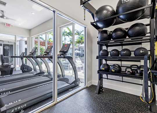 fitness center with equipment