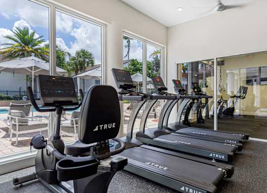 fitness center with equipment