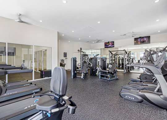 fitness center with equipment